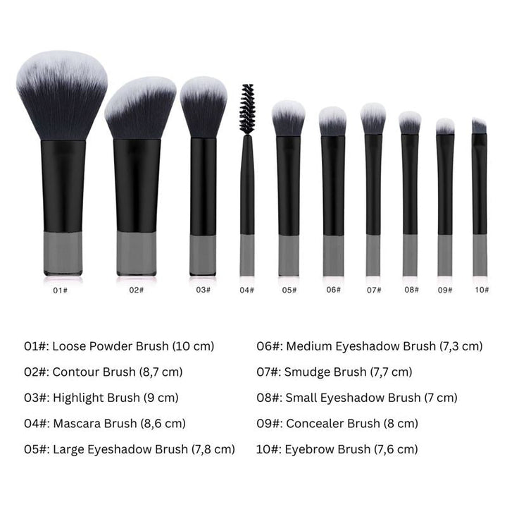 Technique PRO Petite Glow Brush Travel Set - Black - Fashiongirl