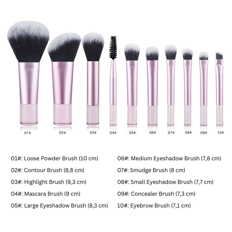 Technique PRO Petite Glow Brush Travel Set - Pink - Fashiongirl