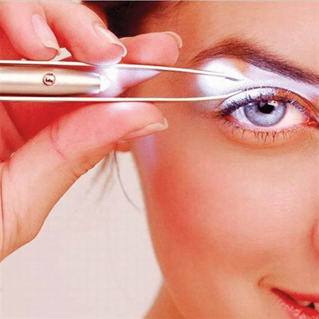 Tweezers tweezer with LED light for eyebrows - Fashiongirl