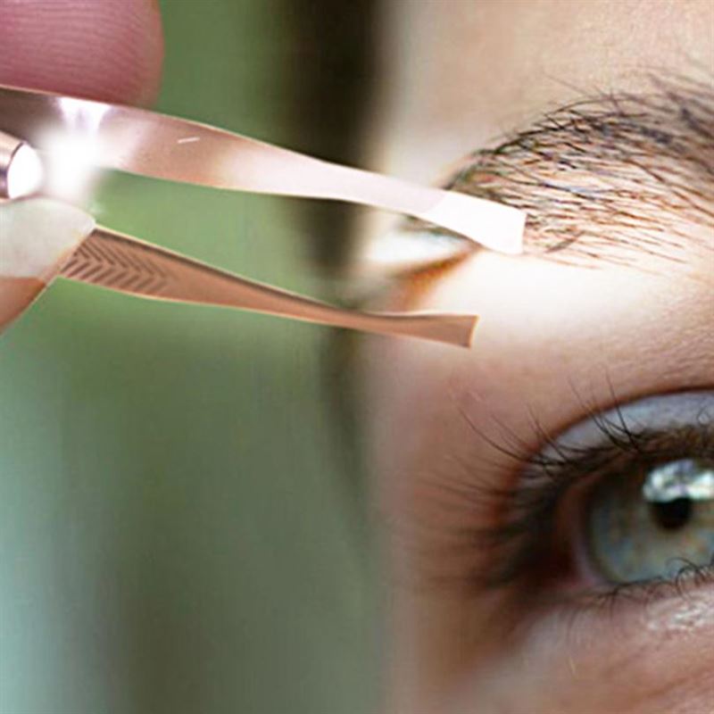 Tweezers tweezer with LED light for eyebrows - Fashiongirl