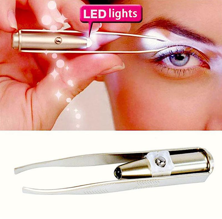 Tweezers tweezer with LED light for eyebrows - Fashiongirl