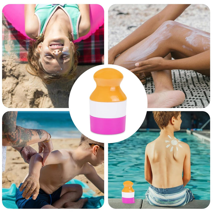UNIQ Portable Refillable Sponge Roller Applicator - 100ml - Mess - Free Sunscreen & Lotion for Kids - Travel Accessories