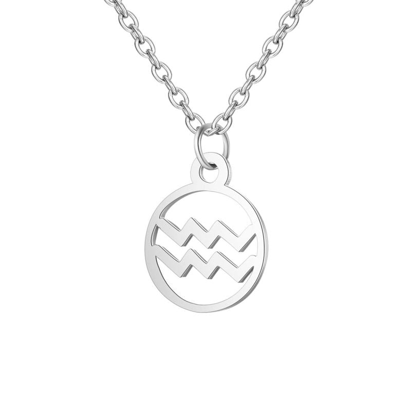 Zodiac necklace: Aquarius - Zodiac, Silver - Fashiongirl