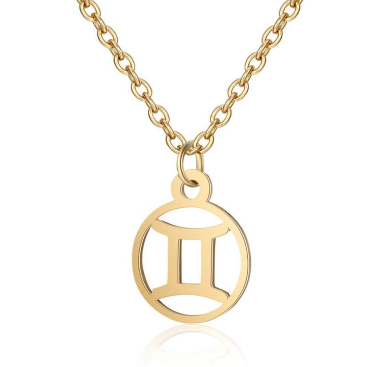 Zodiac Necklace: Gemini - Zodiac, Gold - Fashiongirl