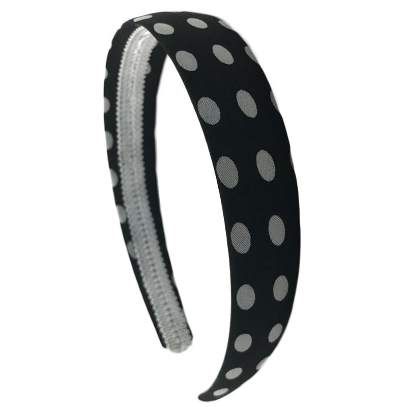 Hairband with dots - black
