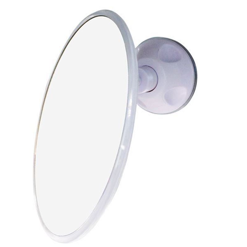 UNIQ Bathroom Mirror with Suction Cup and 10x Magnification - White
