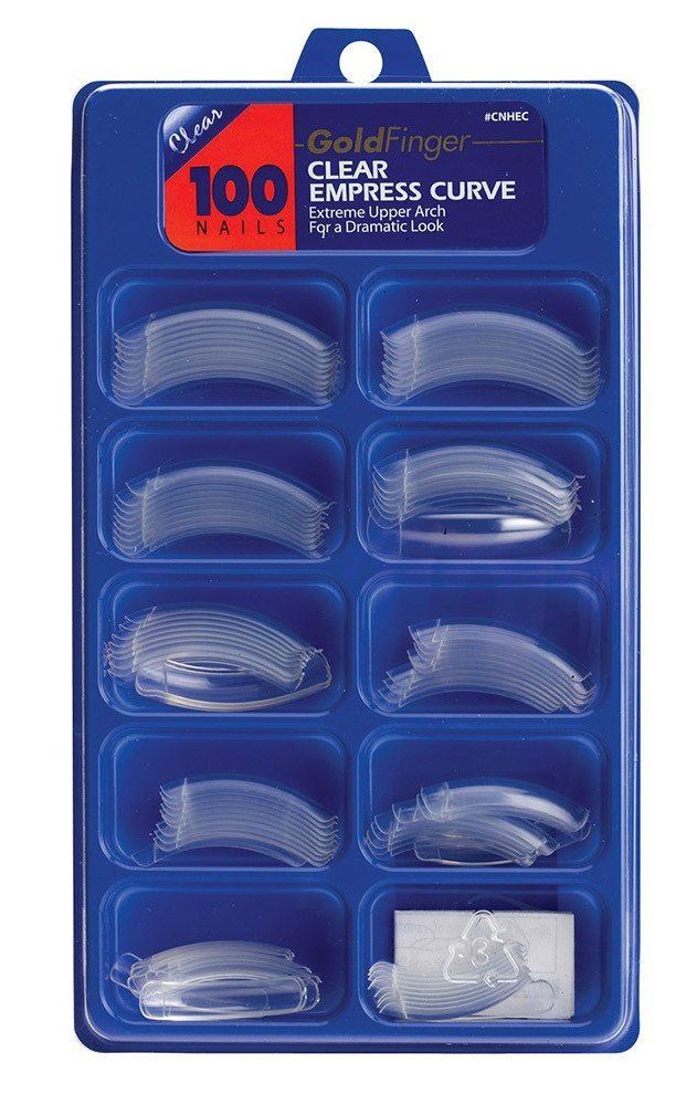 GoldFinger Nail Tips Clear 100 pieces