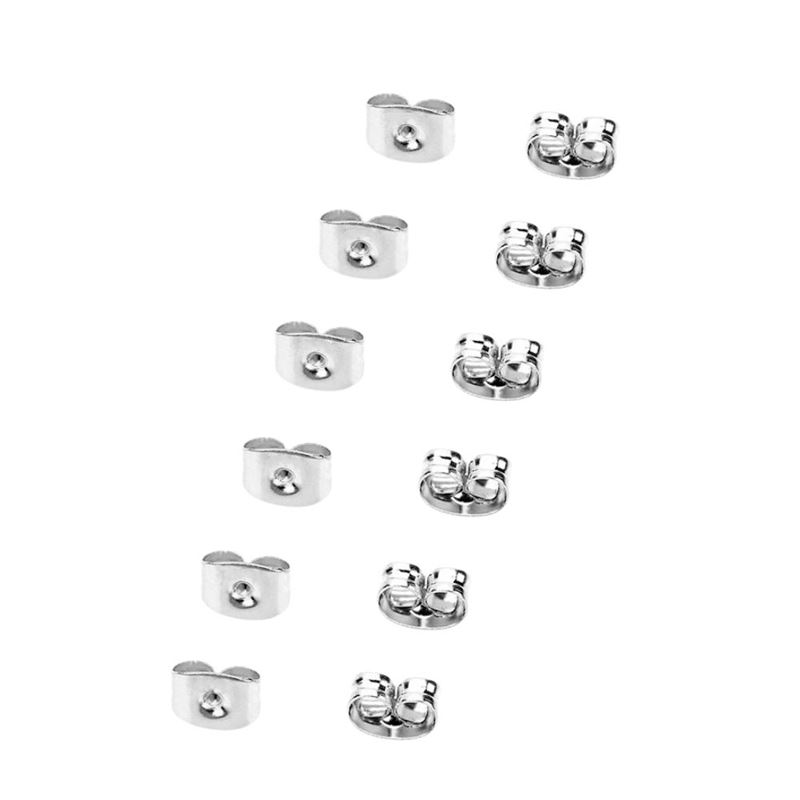 Butterfly clasps for earrings/ear studs - 6 pairs