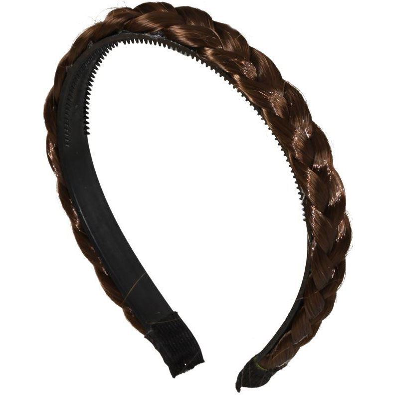 Braided hairband - Brown