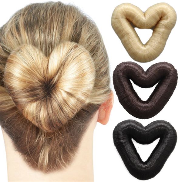 5 cm Heart Hair Donut w/ synthetic hair - more colors
