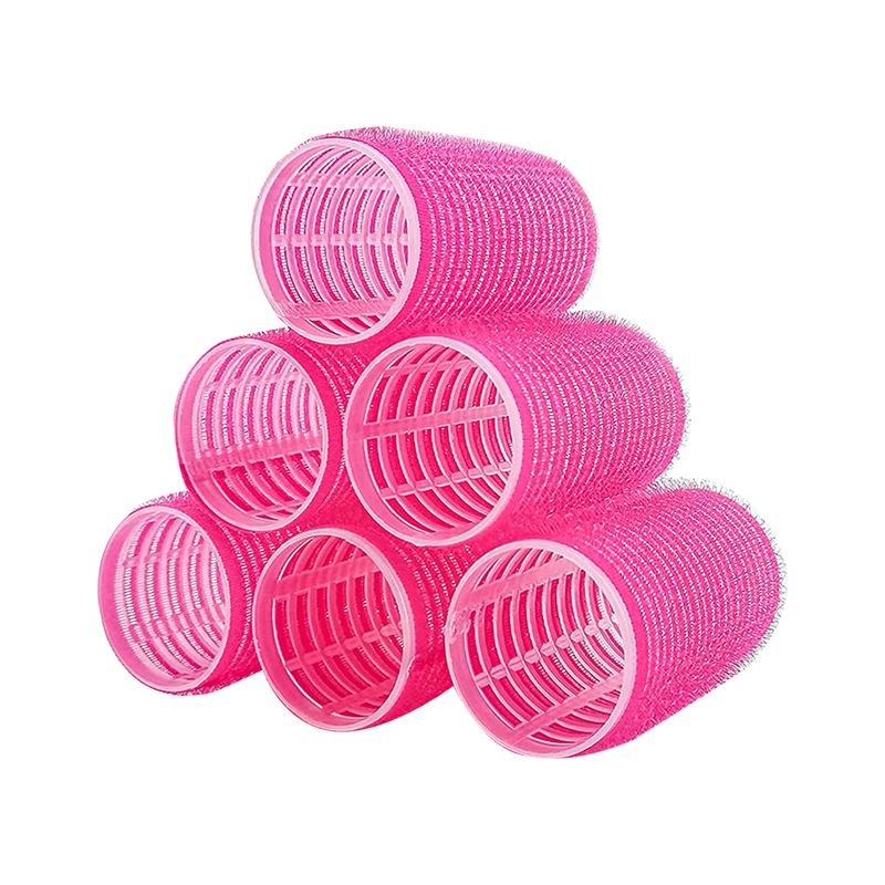 Velcro curlers in jumbo -sized 55 mm diameter, 6 pcs - pink