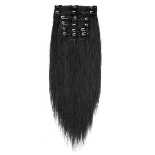 7 sets of artificial fiber hair - Hair extensions Black #1