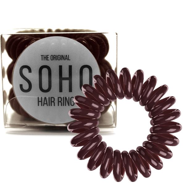 SOHO Spiral Hair Ties - Brown (3 pcs)
