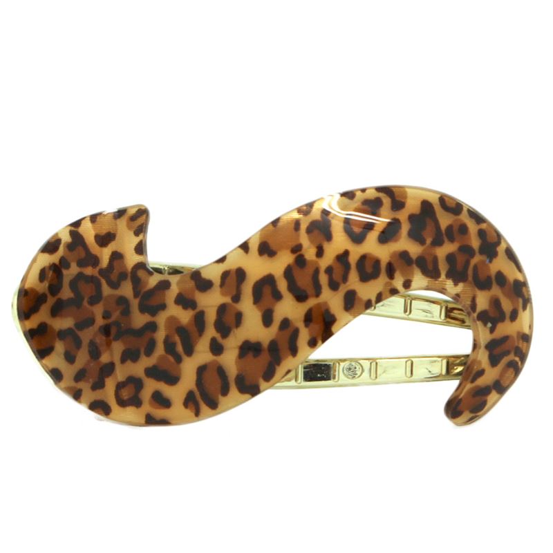 Hair buckle - Leopard Swirl
