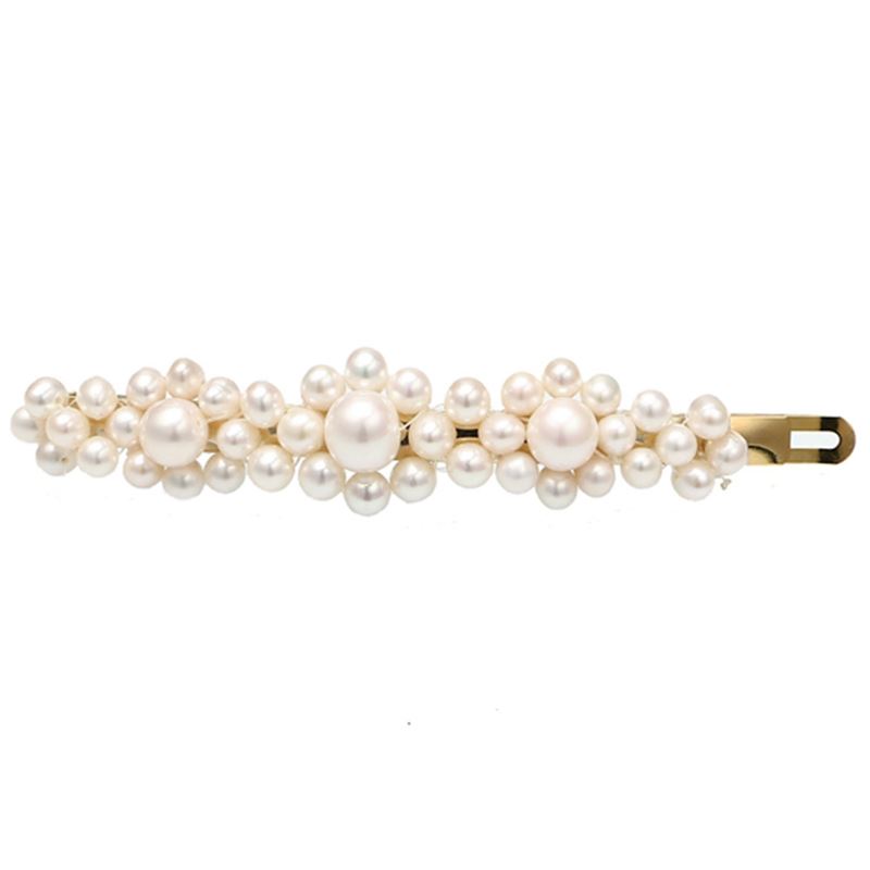 SOHO Mila Flower Hairpin with white pearls, gold - No 6272