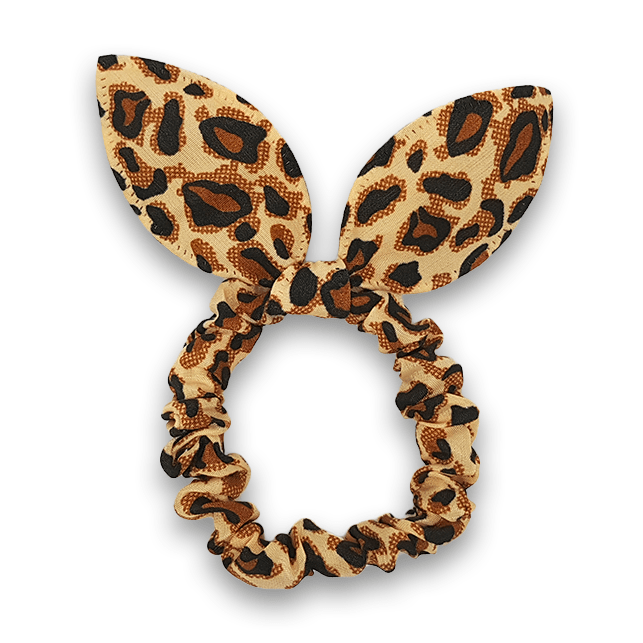 Scrunchie with loop - leopard