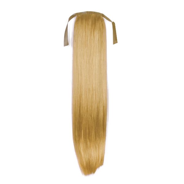 Ponytail fiber extensions straight 27# medium blonde