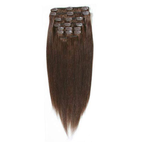 7set artificial fiber hair chocolate brown 4#