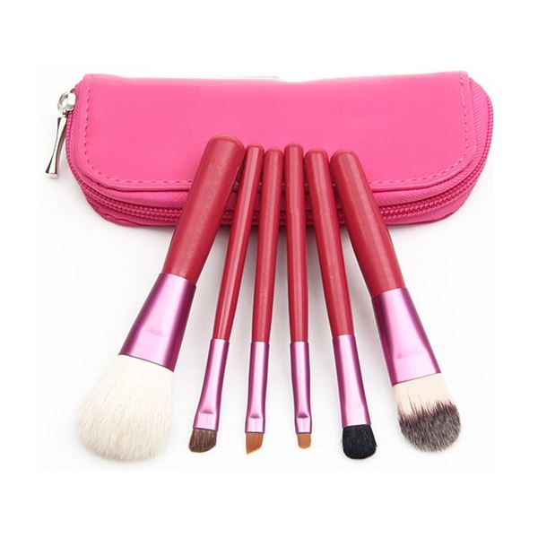Makeup Brushes - 6 pieces in red