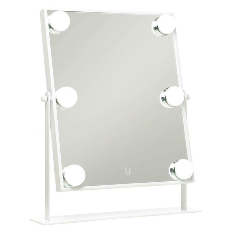  UNIQ XL Hollywood Makeup Mirror with 6 LED bulbs and touch function - White