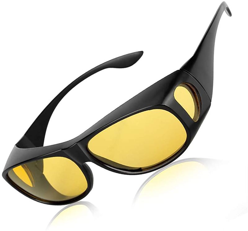 HD Polarized Night Vision Sunglasses for Driving in the Dark - Yellow Lens