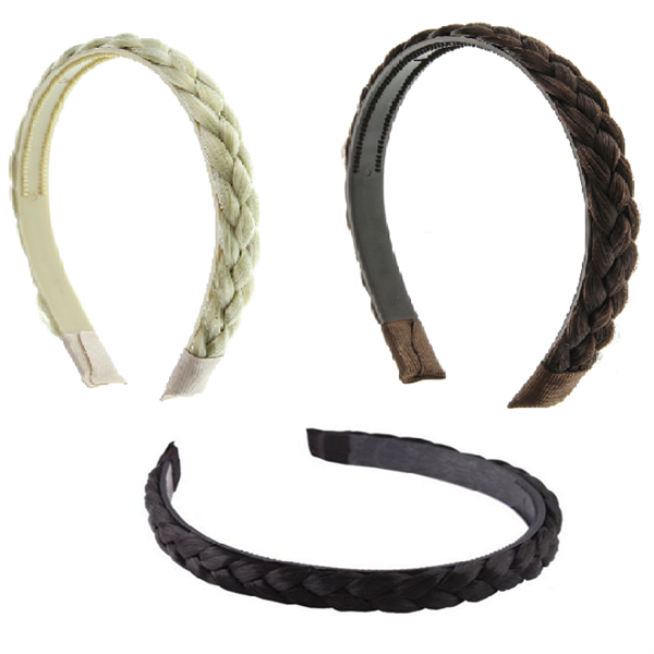 Faux Hairband with Twisted Hair in Various Colors