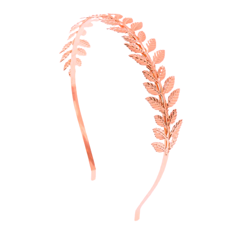 Hairband with Rose Gold Leaves