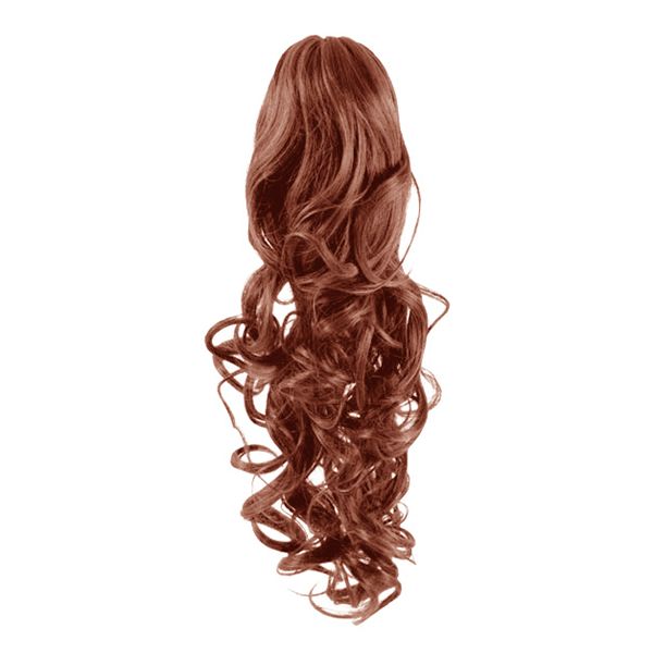 Pony Tail Fiber Extensions Curly Red 33#