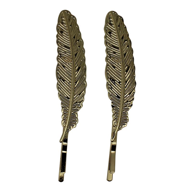 SOHO Feather Hairpin - Gold (2 pieces)