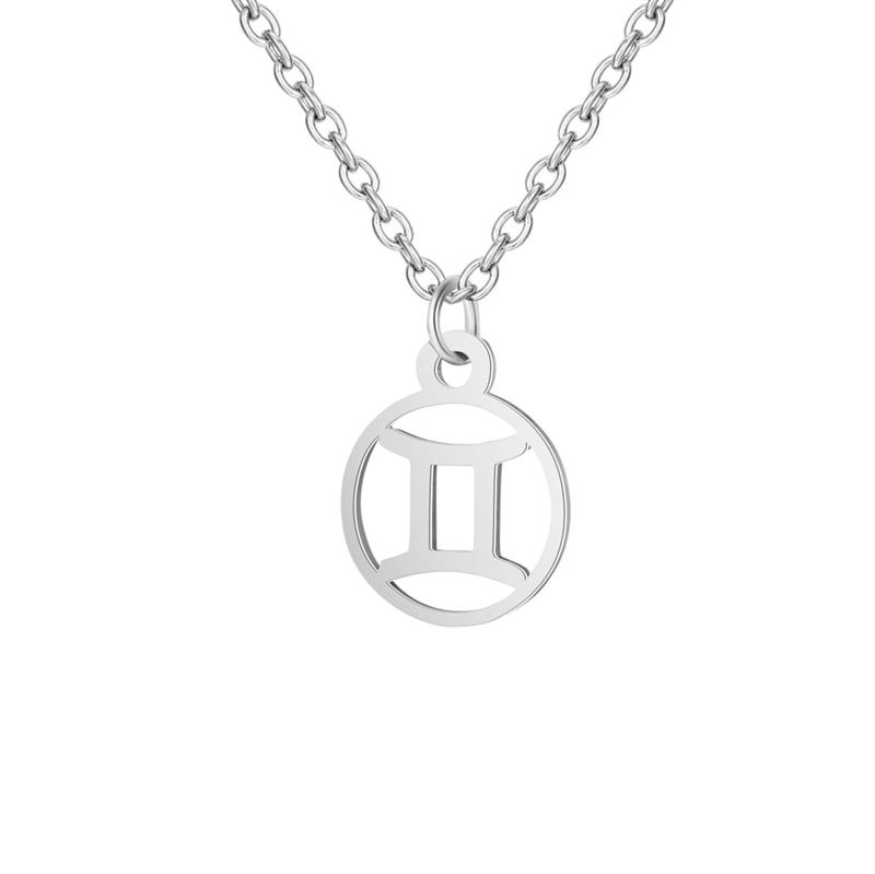 Zodiac Necklace: Gemini - Silver