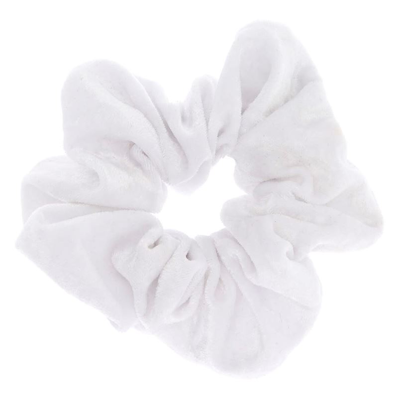 Scrunchie Hair Elastic - White Velvet
