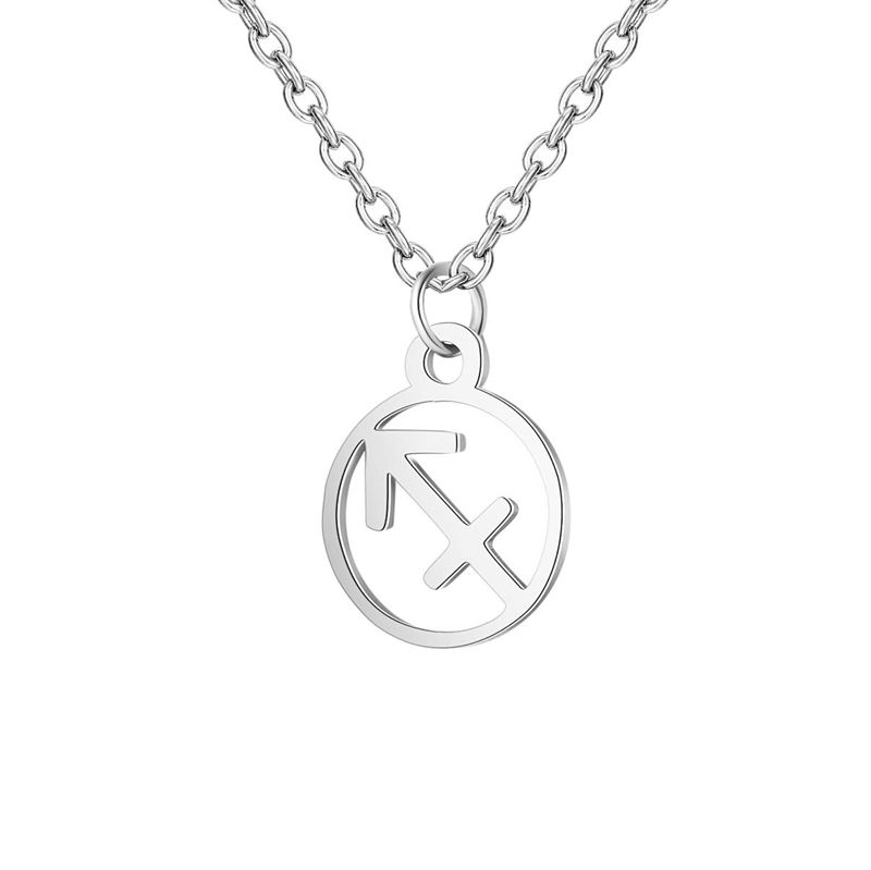 Zodiac Necklace: Sagittarius - Silver