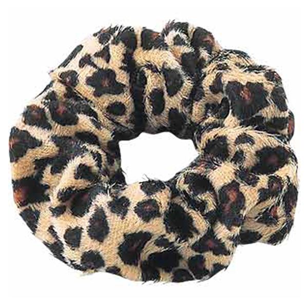 Scrunchie - Velor & Elastic - Leopard