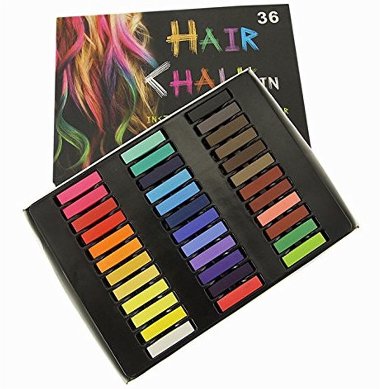 Hair Chalk Package with 36 Hair Chalks / Color Chalks for Hair