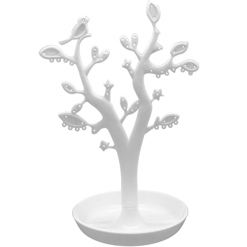 Jewelry Tree with Leaves - White (CTN005)